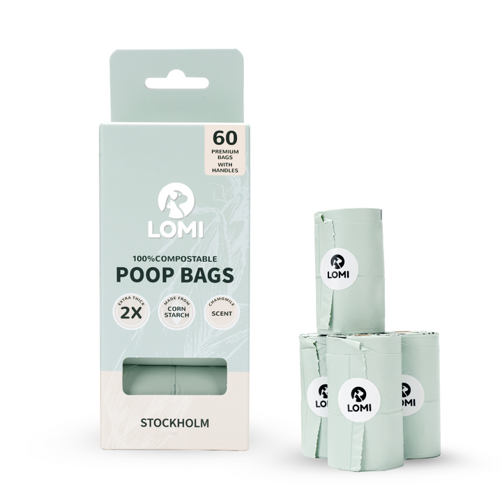 ENVIRONMENTALLY FRIENDLY DOG POOP BAGS