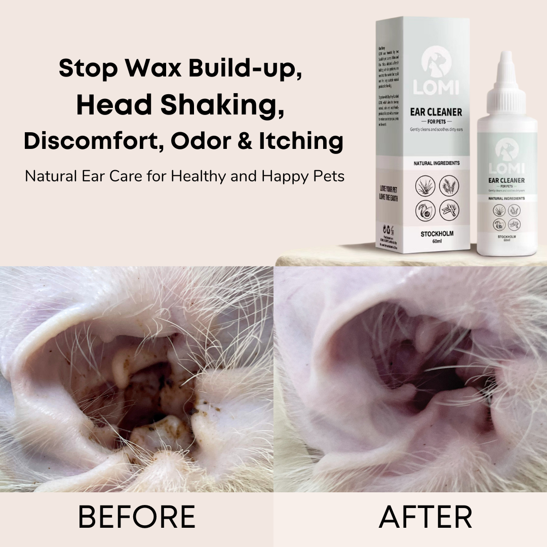 Natural ear cleaner for dogs and cats