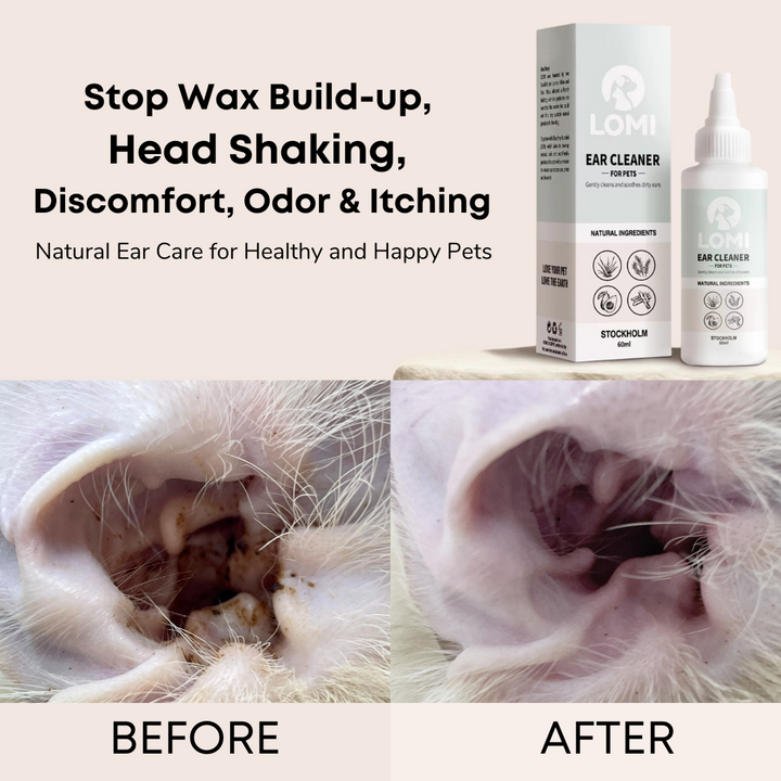 Natural ear cleaner for dogs and cats