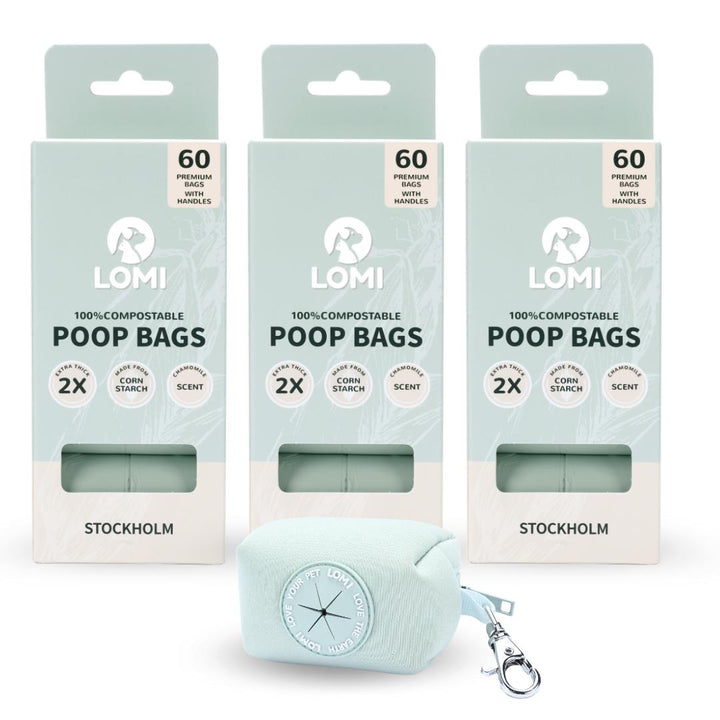 ENVIRONMENTALLY FRIENDLY DOG POOP BAGS 